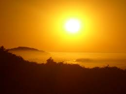 Sun appears in night realising sparks lighting fires vision