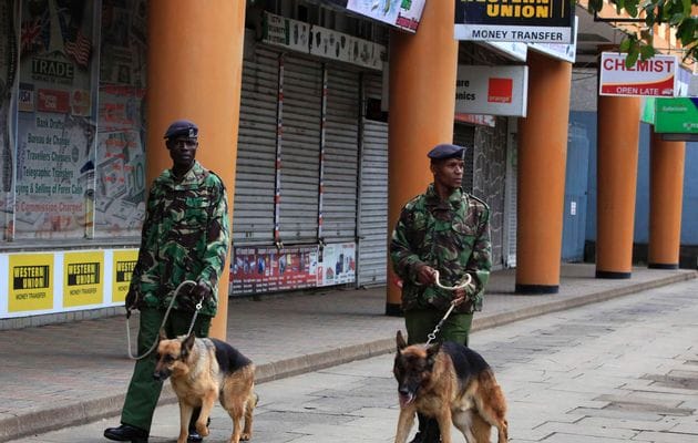 Deserted Nairobi Streets with Police in every corner Deserted Nairobi Streets with Police in every corner
