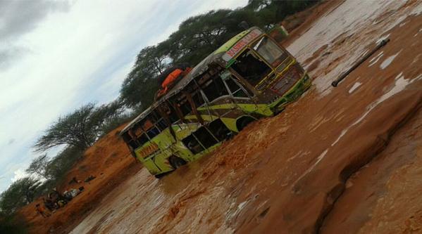 Mandera bus in flood waters