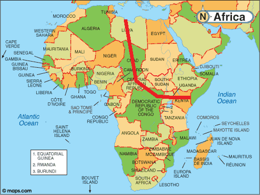 Vision of a Line Drawn on Africa Map revealing God Judgment