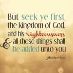 Focus on the Heavenly, the Earthly Will Be Added Unto You Focus on the Heavenly, the Earthly Will Be Added Unto You