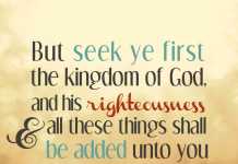 Focus on the Heavenly, the Earthly Will Be Added Unto You Focus on the Heavenly, the Earthly Will Be Added Unto You