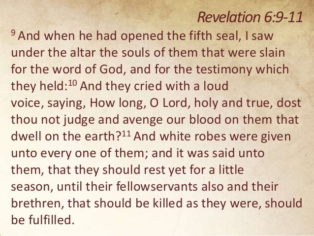 5th Seal of Revelation – Souls of Martyrs