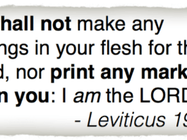 Tattoos are Against God – Do not Print Any Marks Upon You Tattoos are Against God - Do not Print Any Marks Upon You