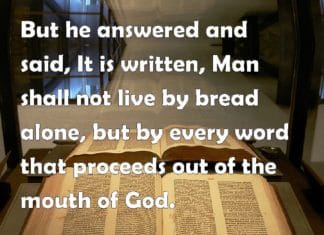 We Live By Every Word that ‘Proceeds’ – Simple Present Tense Not Past Tense We Live By Every Word that ‘Proceeds’ – Simple Present Tense Not Past Tense