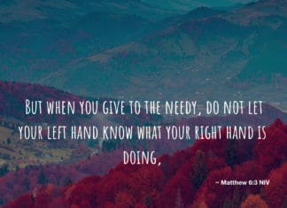 Giving – Do Not Let Your Left Hand Know What The Right Hand is Doing Giving – Do Not Let Your Left Hand Know What The Right Hand is Doing