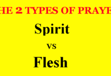 The 2 Types of Prayer – Spirit vs Flesh The 2 Types of Prayer – Spirit vs Flesh