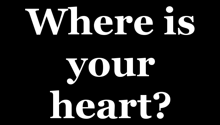 Where is Your Heart – It is Where Your Money and Riches Are