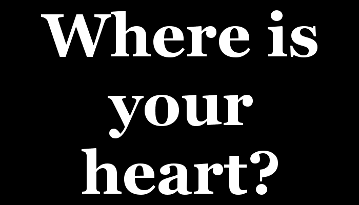 Where is Your Heart – It is Where Your Money and Riches Are