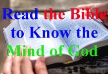 Read the Bible to Know the Mind of God Read the Bible to Know the Mind of God