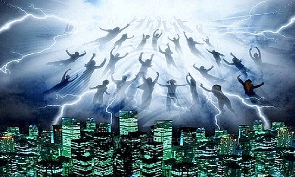 Church Rising Up from the Earth (Rapture Vision)